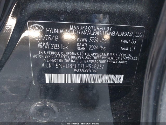 Hyundai ELANTRA SEL 2020 5NPD84LF7LH548232 Image 9