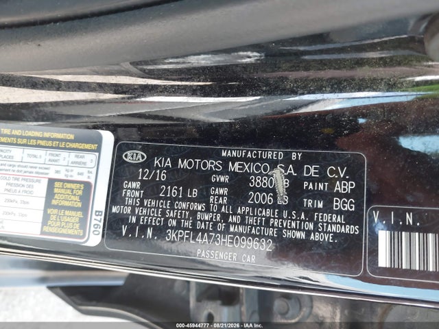Продаж на аукціоні авто 2017 Kia Forte Lx, vin: 3KPFL4A73HE099632, номер лоту: 45944777