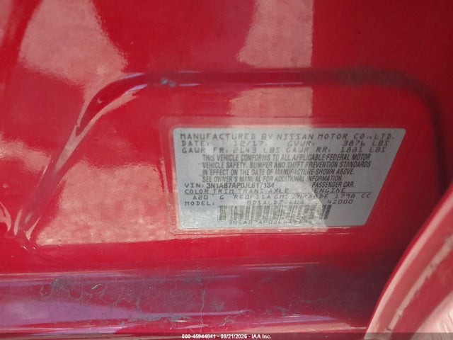 Nissan SENTRA SV 2018 3N1AB7AP0JL617134 Image 9