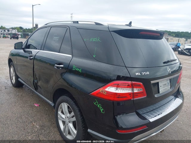 45944846 :رقم المزاد ، 4JGDA5HB0CA061957 vin ، 2012 Mercedes-benz Ml 350 4matic مزاد بيع