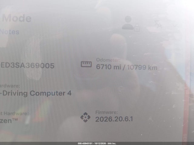Продажа на аукционе авто 2025 Tesla Model Y Long Range Dual Motor Rear-wheel Drive, vin: 7SAYGDED3SA369005, номер лота: 45945151