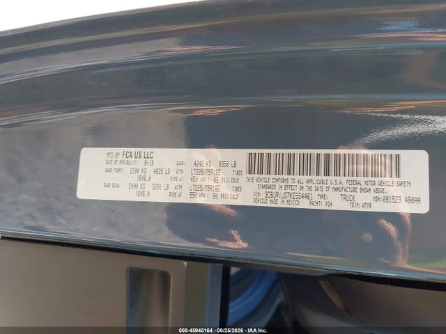 Aukcja sprzedaży 2019 Ram Promaster 3500 Cargo Van High Roof 159 Wb Ext, vin: 3C6URVJG7KE554461, numer aukcji: 45945164