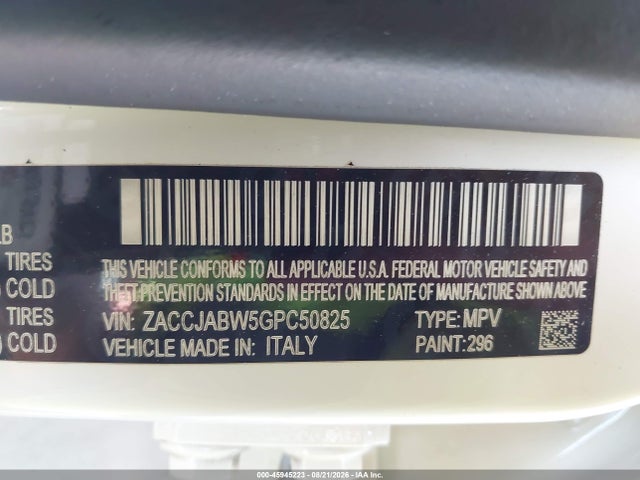 ZACCJABW5GPC50825 Jeep Renegade Latitude