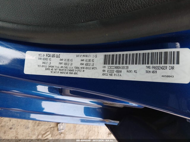 Chrysler 200 Limited 2016 1C3CCCAB8GN169139 Image 9