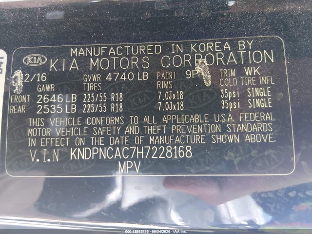 KIA Sportage Ex 2017 KNDPNCAC7H7228168 Image 9
