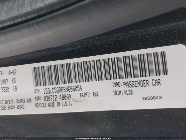 Aukcja sprzedaży 2008 Dodge Avenger Sxt, vin: 1B3LC56R68N606054, numer aukcji: 45945589