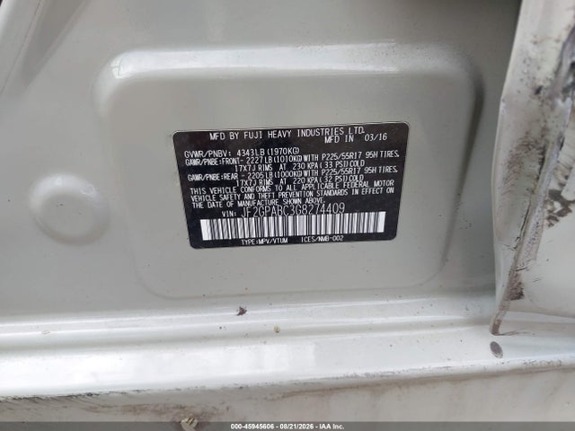 Subaru Crosstrek 2.0i Premium 2016 JF2GPABC3G8274409 Image 9