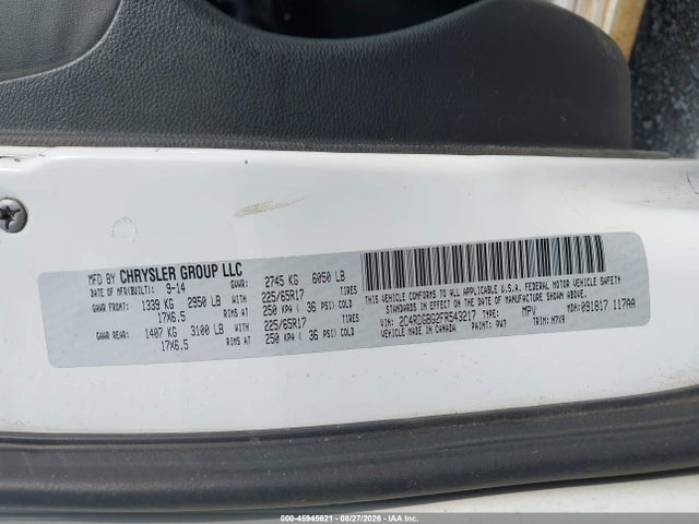 Продаж на аукціоні авто 2015 Dodge Grand Caravan Se, vin: 2C4RDGBG2FR543217, номер лоту: 45945621