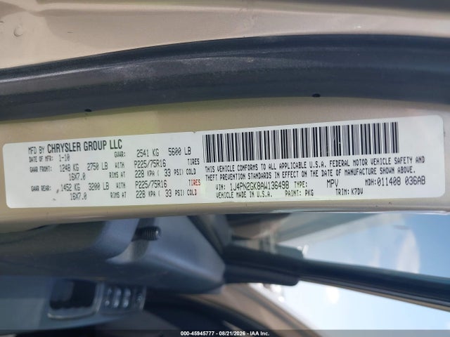 Продажа на аукционе авто 2010 Jeep Liberty Sport, vin: 1J4PN2GK8AW136498, номер лота: 45945777