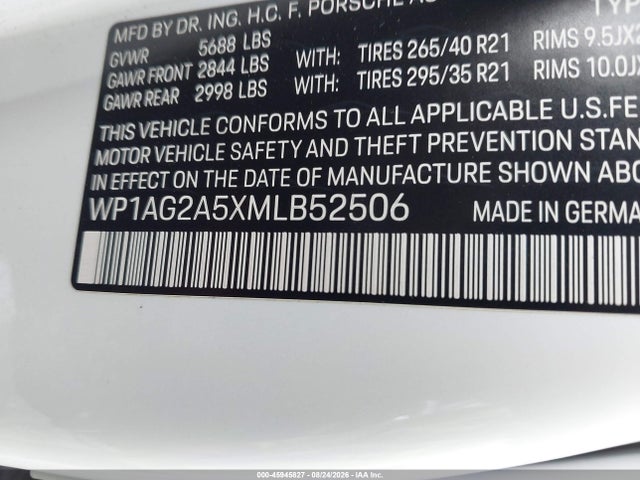 Продаж на аукціоні авто 2021 Porsche Macan Gts, vin: WP1AG2A5XMLB52506, номер лоту: 45945827