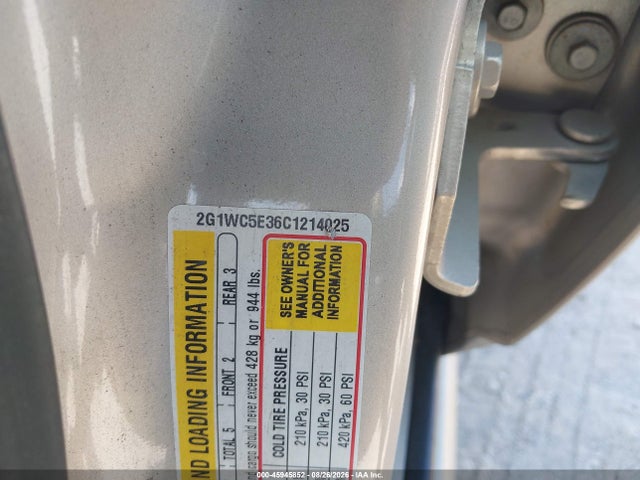 45945852 :رقم المزاد ، 2G1WC5E36C1214025 vin ، 2012 Chevrolet Impala Ltz مزاد بيع
