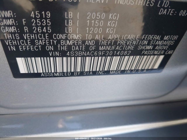 4S3BNAC69F3014082 Subaru Legacy 2.5i Premium