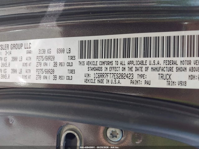 2014 Ram 1500 Express მანქანა იყიდება აუქციონზე, vin: 1C6RR7FT7ES282423, აუქციონის ნომერი: 45945991