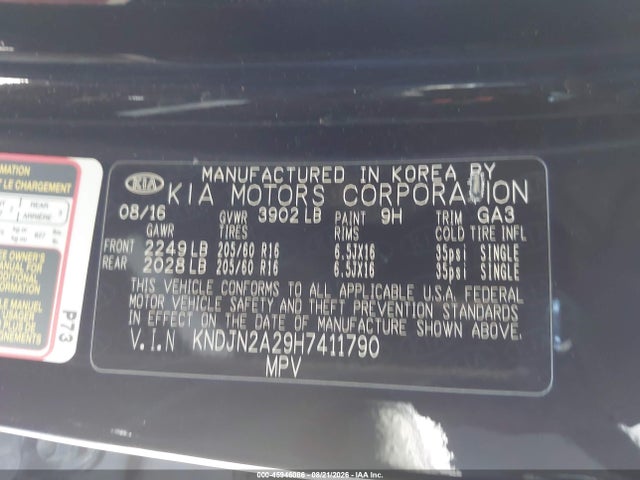 KIA Soul 2017 KNDJN2A29H7411790 Image 9