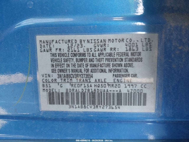 Nissan Sentra Sv Xtronic Cvt 2024 3N1AB8CV3RY273654 Image 9