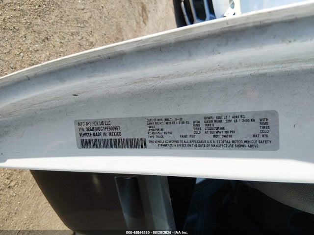 Продаж на аукціоні авто 2023 Ram Promaster 3500 Cargo Van High Roof 159 Wb Ext, vin: 3C6MRVJG1PE500967, номер лоту: 45946260