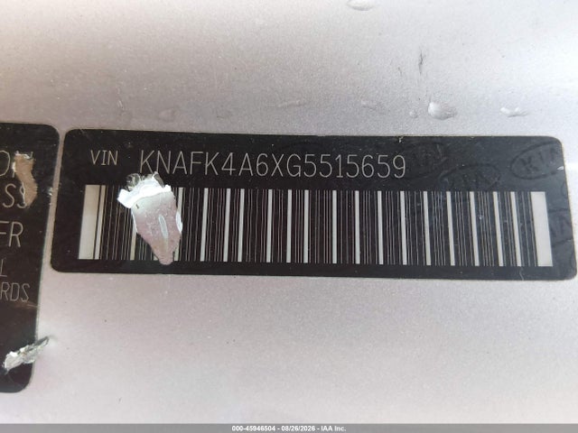 45946504 :رقم المزاد ، KNAFK4A6XG5515659 vin ، 2016 Kia Forte Lx مزاد بيع