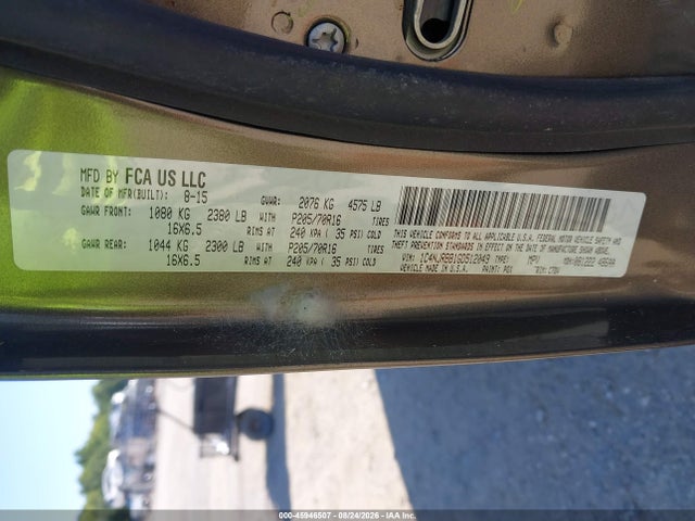 2016 Jeep Patriot Sport მანქანა იყიდება აუქციონზე, vin: 1C4NJRBB1GD512049, აუქციონის ნომერი: 45946507