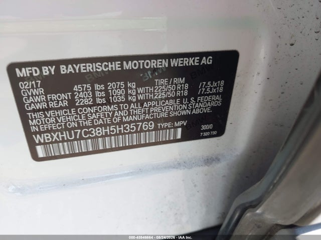 WBXHU7C38H5H35769 BMW X1 Sdrive28i