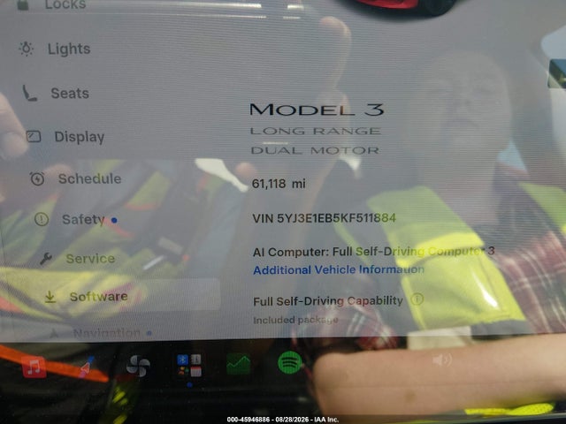 Tesla Model 3 Long Range/performance 2019 5YJ3E1EB5KF511884 Image 14