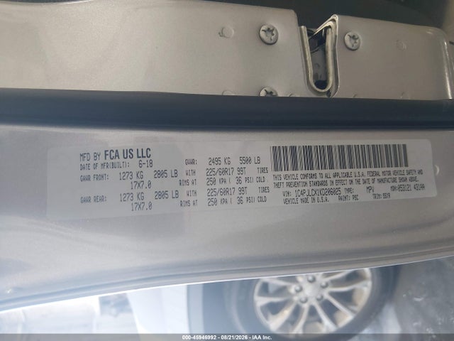 Продажа на аукционе авто 2019 Jeep Cherokee Latitude Fwd, vin: 1C4PJLCX1KD206025, номер лота: 45946992