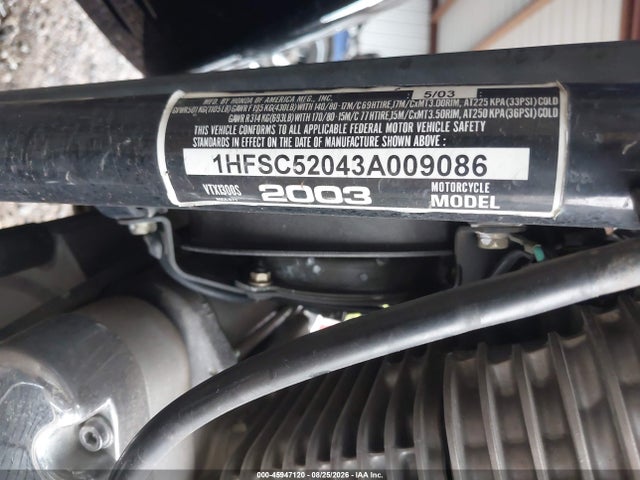 Продажа на аукционе авто 2003 Honda Vt1300 S, vin: 1HFSC52043A009086, номер лота: 45947120