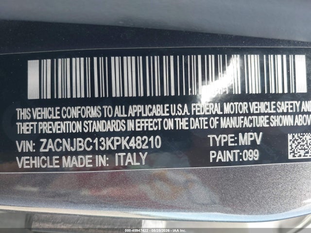 Продаж на аукціоні авто 2019 Jeep Renegade Trailhawk 4x4, vin: ZACNJBC13KPK48210, номер лоту: 45947422
