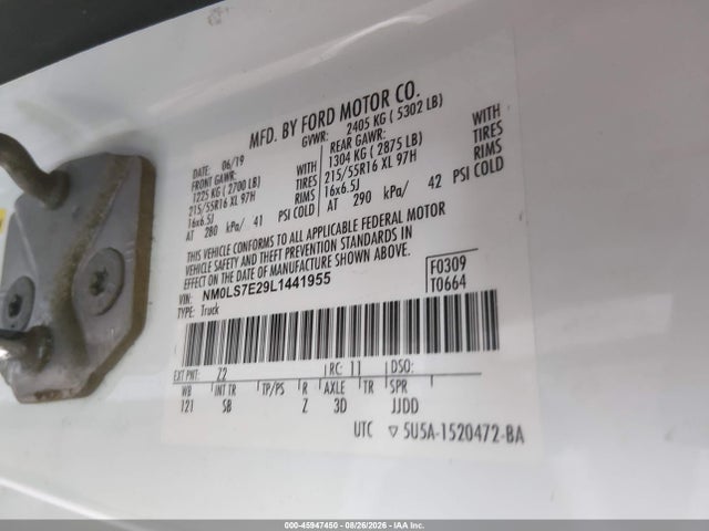Ford Transit Connect Xl 2020 NM0LS7E29L1441955 Image 9