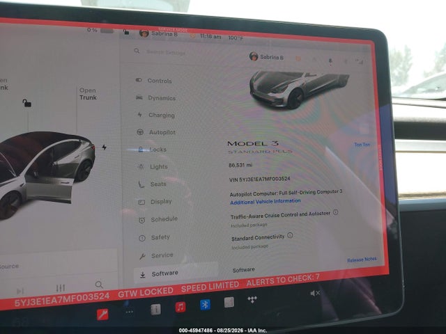 Aukcja sprzedaży 2021 Tesla Model 3 Standard Range Plus Rear-wheel Drive, vin: 5YJ3E1EA7MF003524, numer aukcji: 45947486