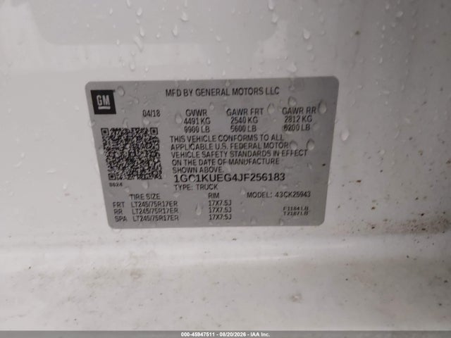 Chevrolet Silverado 2500hd Wt 2018 1GC1KUEG4JF256183 Image 9