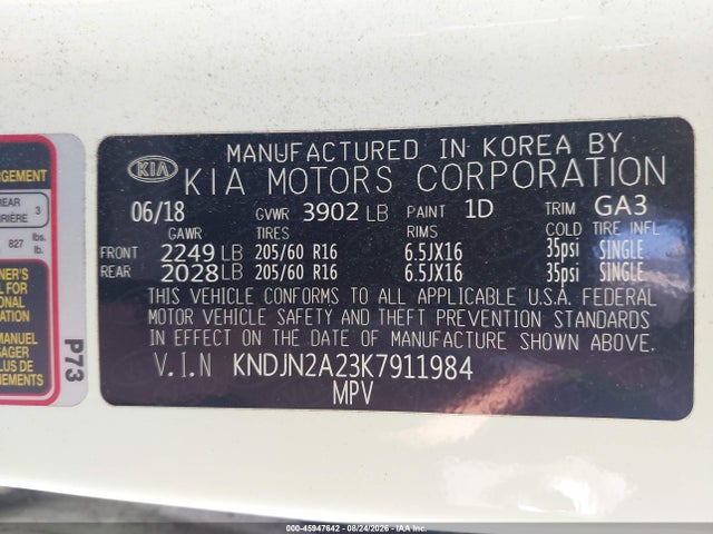 KIA Soul 2019 KNDJN2A23K7911984 Image 9