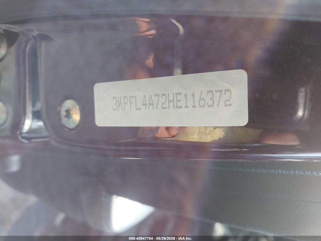 45947704 :رقم المزاد ، 3KPFL4A72HE116372 vin ، 2017 Kia Forte Lx مزاد بيع
