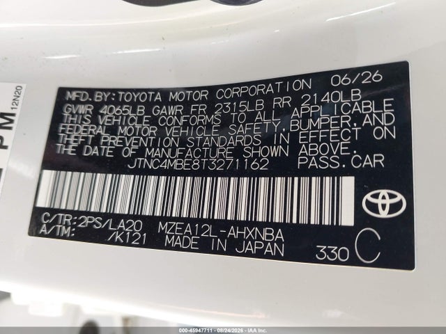 Toyota Corolla Xse 2026 JTNC4MBE8T3271162 Image 9