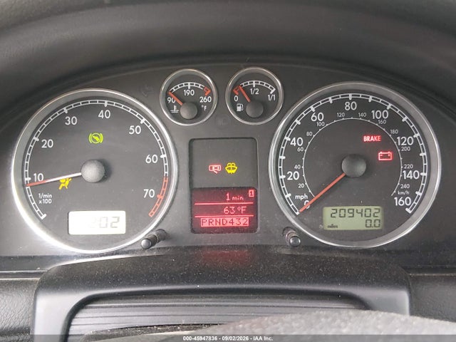 45947836 :رقم المزاد ، WVWYH63B23E015747 vin ، 2003 Volkswagen Passat Glx مزاد بيع