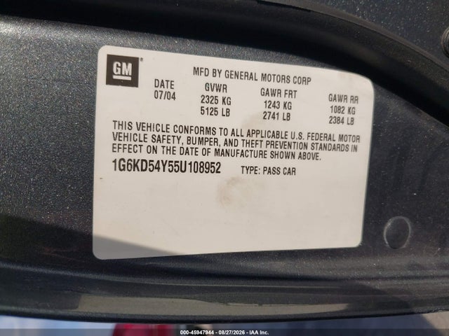 Aukcja sprzedaży 2005 Cadillac Deville Livery Pkg, vin: 1G6KD54Y55U108952, numer aukcji: 45947944