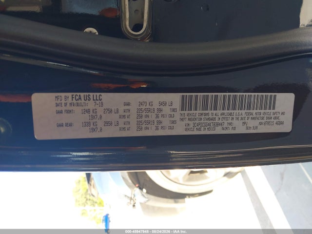 45947948 :رقم المزاد ، 3C4PDCGG4KT838447 vin ، 2019 Dodge Journey Crossroad مزاد بيع