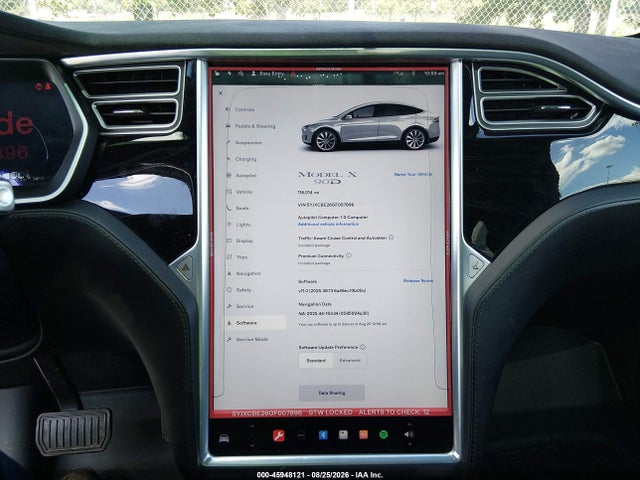 2016 Tesla Model X 60d/70d/75d/90d/p100d მანქანა იყიდება აუქციონზე, vin: 5YJXCBE26GF007896, აუქციონის ნომერი: 45948121
