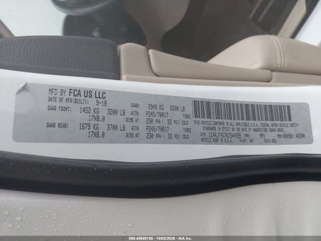 Продаж на аукціоні авто 2019 Jeep Grand Cherokee Laredo E 4x4, vin: 1C4RJFAG7KC544595, номер лоту: 45948156