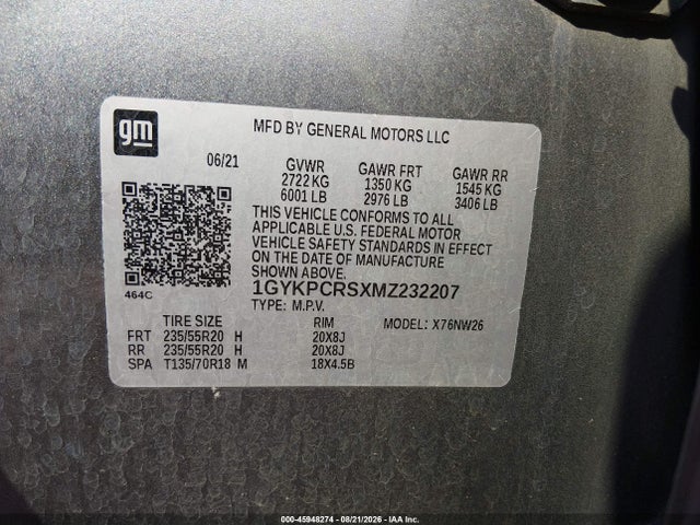 Продаж на аукціоні авто 2021 Cadillac Xt6 Fwd Premium Luxury, vin: 1GYKPCRSXMZ232207, номер лоту: 45948274