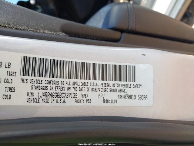 Продаж на аукціоні авто 2011 Jeep Grand Cherokee Laredo, vin: 1J4RR4GG6BC737139, номер лоту: 45948332