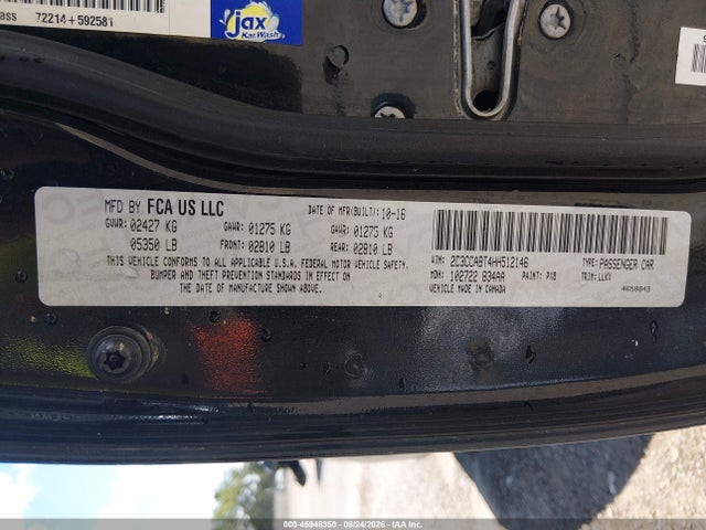 Продажа на аукционе авто 2017 Chrysler 300 300s Alloy Edition, vin: 2C3CCABT4HH512146, номер лота: 45948350