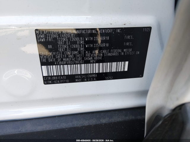 Продаж на аукціоні авто 2025 Toyota Rav4 Hybrid Xle Premium, vin: 4T3B6RFV9SU198302, номер лоту: 45948405