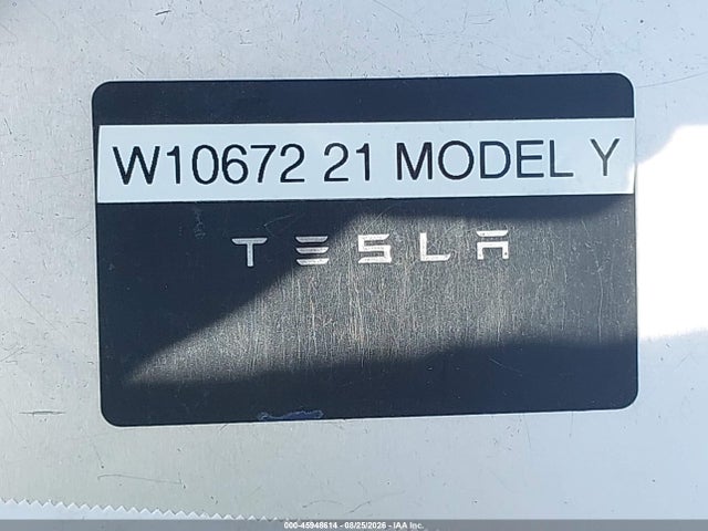 45948614 :رقم المزاد ، 5YJYGDEEXMF190357 vin ، 2021 Tesla Model Y Long Range Dual Motor All-wheel Drive مزاد بيع
