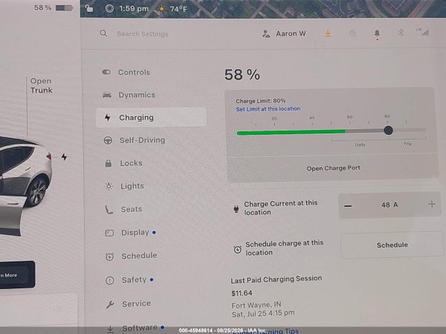 45948614 :رقم المزاد ، 5YJYGDEEXMF190357 vin ، 2021 Tesla Model Y Long Range Dual Motor All-wheel Drive مزاد بيع