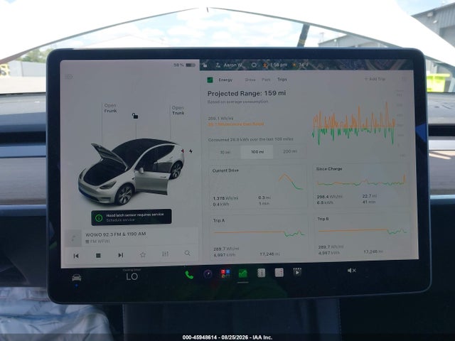 45948614 :رقم المزاد ، 5YJYGDEEXMF190357 vin ، 2021 Tesla Model Y Long Range Dual Motor All-wheel Drive مزاد بيع