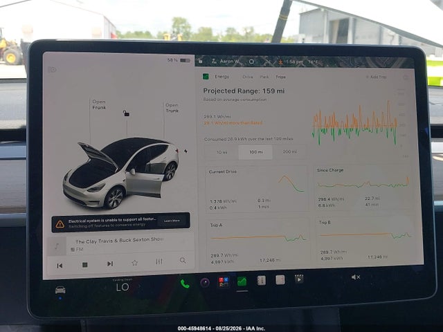 45948614 :رقم المزاد ، 5YJYGDEEXMF190357 vin ، 2021 Tesla Model Y Long Range Dual Motor All-wheel Drive مزاد بيع