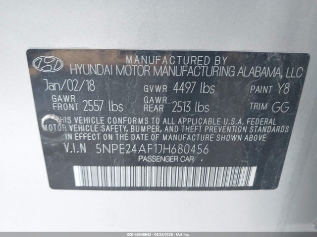 Hyundai SONATA SE 2018 5NPE24AF1JH680456 Image 9