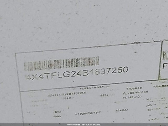 45948765 :رقم المزاد ، 4X4TFLG24B1837250 vin ، 2011 Forest River Flagstaff Classic Su مزاد بيع