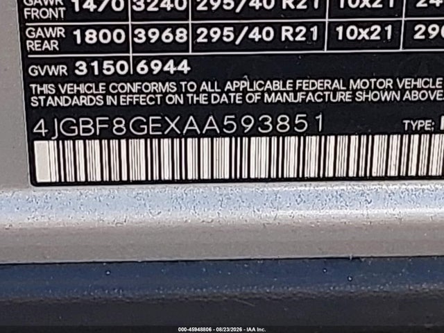 Aukcja sprzedaży 2010 Mercedes-benz Gl 550 4matic, vin: 4JGBF8GEXAA593851, numer aukcji: 45948806