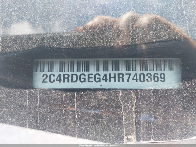 Aukcja sprzedaży 2017 Dodge Grand Caravan Gt, vin: 2C4RDGEG4HR740369, numer aukcji: 45949081